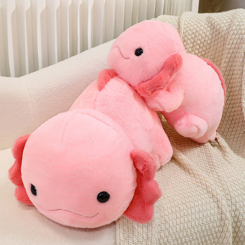 Super Cute Axolotl Plush Toy — Soft Pink Kawaii Stuffed Animal (Large 45–60 cm)