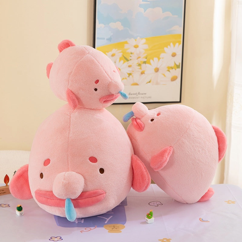 Cute Blobfish Plush Pillow – Soft “Sad Fish” Stuffed Toy for Kids & Adults (30–60 cm)
